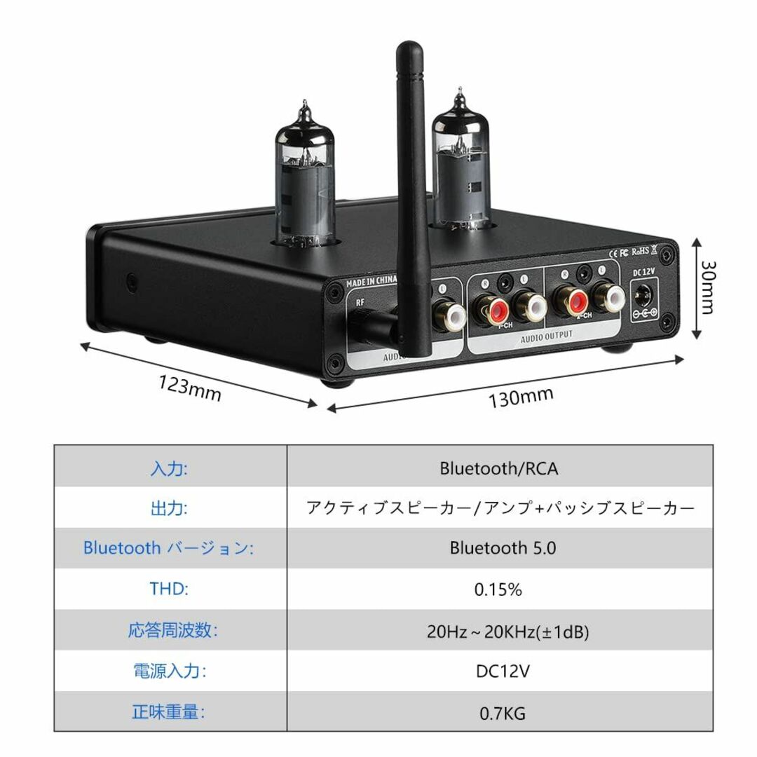 オーディオ機器【色: 黒】AIYIMA T2  upgrade  Bluetooth5.0 真