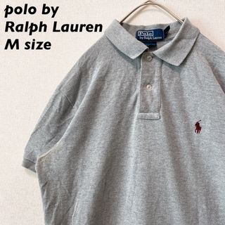 ラルフローレン(Ralph Lauren)の90s ポロバイラルフローレン　半袖ポロシャツ　ラガー　無地　刺繍ロゴ　男女兼用(ポロシャツ)