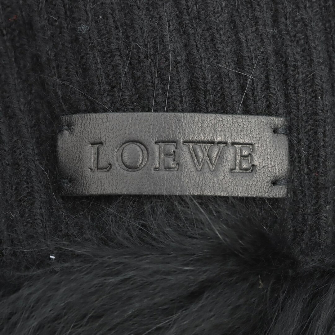 LOEWE(ロエベ)の極美品 ロエベ フォックス ファー カシミヤ 毛皮 マフラー 通勤 高級 人気 定番 おしゃれ ブラック レディース MNT 1030-E42 メンズのファッション小物(マフラー)の商品写真