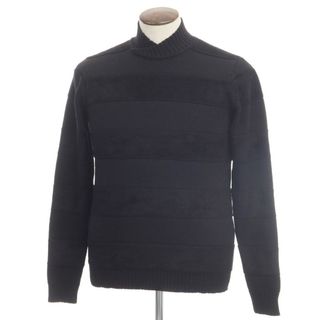 アルマーニ コレツィオーニ(ARMANI COLLEZIONI)の【中古】アルマーニ コレッツォーニ ARMANI COLLEZIONI　ウールレーヨンナイロン プルオーバーニット ブラック【サイズ50】【メンズ】(ニット/セーター)