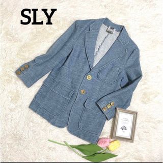 スライ(SLY)のSLY ストレッチデニム風ジャケット マリンボタン(テーラードジャケット)