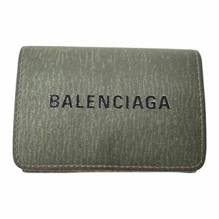 極美品✨BALENCIAGA エブリデイ　三つ折り財布　ブラック　黒　シボ革