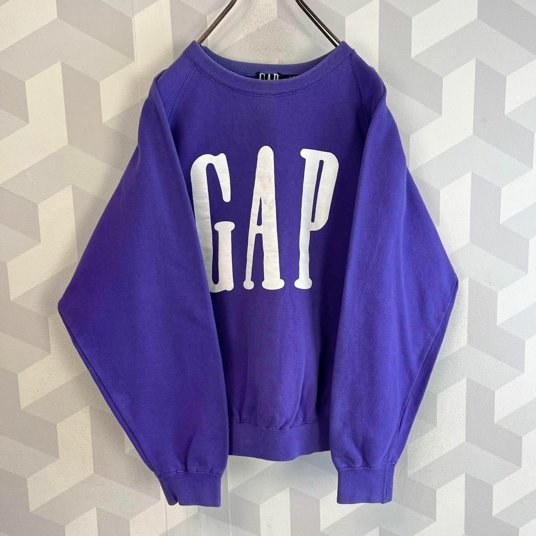 ヴィンテージ  オールドギャップ　ビッグロゴスウェット　前V #OLD GAP