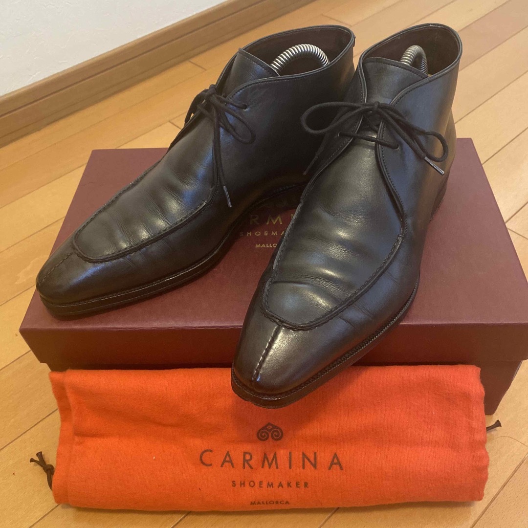 【美品】カルミナ　スエードレースアップブーツ　Carmina　グッドイヤー