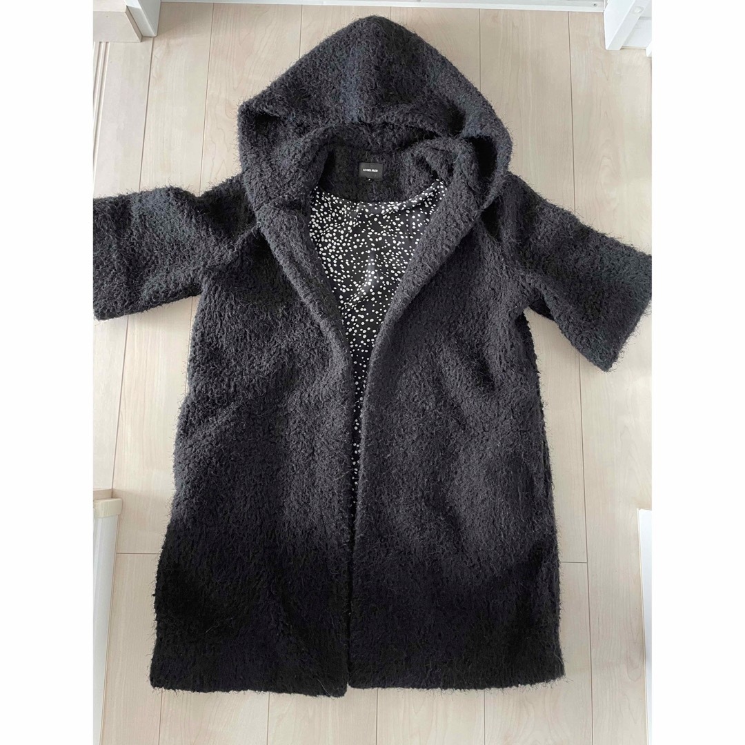 LE CIEL BLEU(ルシェルブルー)のルシェルブルー七分袖フードコート羽織り レディースのジャケット/アウター(ダッフルコート)の商品写真