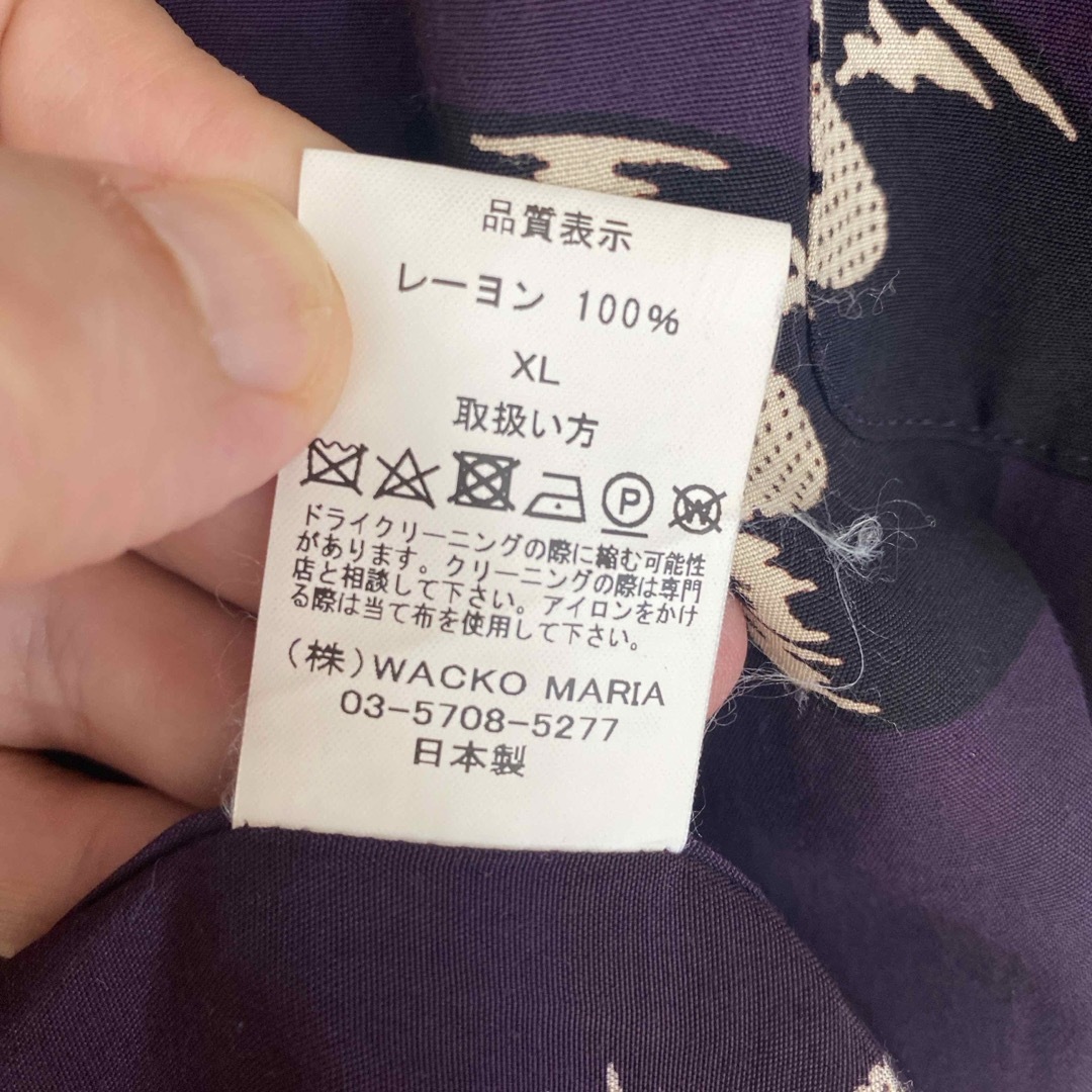 WACKO MARIA(ワコマリア)のワコマリア  アロハ　ハワイアン　シャツ　パープル　レコード　半袖　XLレーヨン メンズのトップス(シャツ)の商品写真