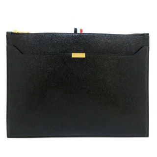 美品　THOM BROWNE  トムブラウン　レザー　クラッチバッグ　グレー