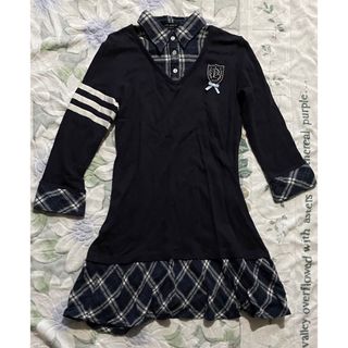 ポンポネット(pom ponette)のポンポネット　長袖　重ね着風　ワンピース　160 制服(ワンピース)