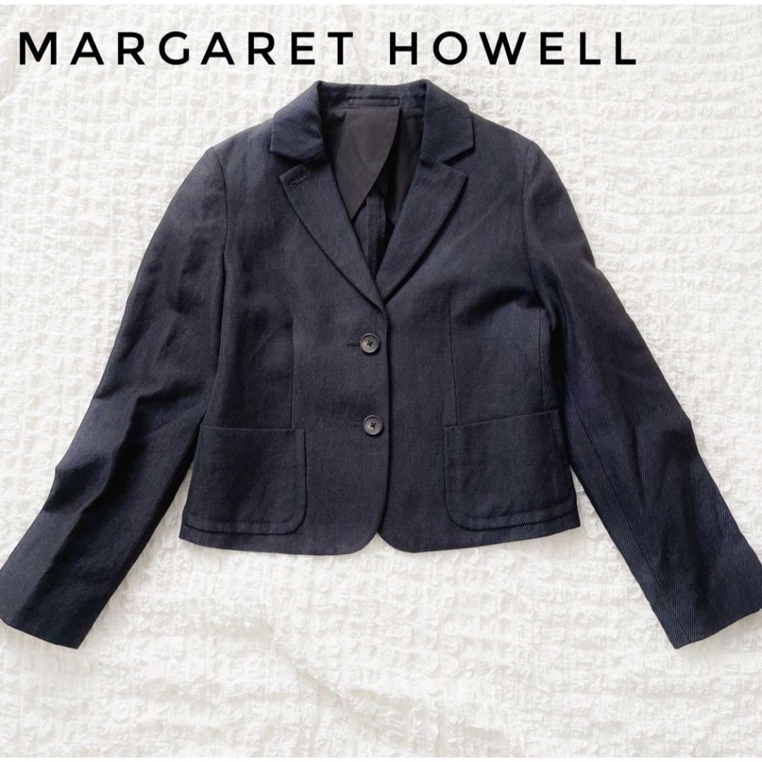 MARGARET HOWELL(マーガレットハウエル)のマーガレットハウエル✴︎カジュアル　リネン混　ジャケット レディースのジャケット/アウター(テーラードジャケット)の商品写真