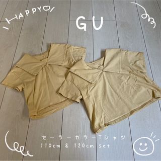 ジーユー(GU)のGU セーラーカラーTシャツ　110 120(Tシャツ/カットソー)