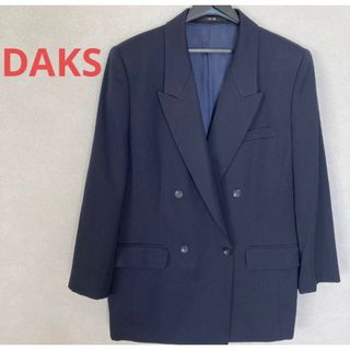 ダックス(DAKS)の【美品】DAKS ダックス ダブルブレスト 紺ブレ 13号 日本製(テーラードジャケット)