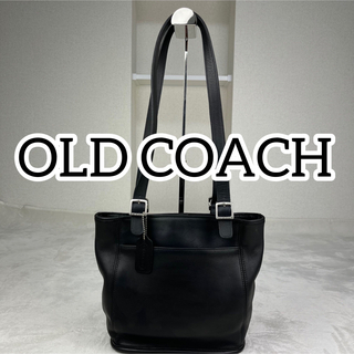 OLD COACH オールドコーチ オールレザー2wayバッグ 黒 ブラック
