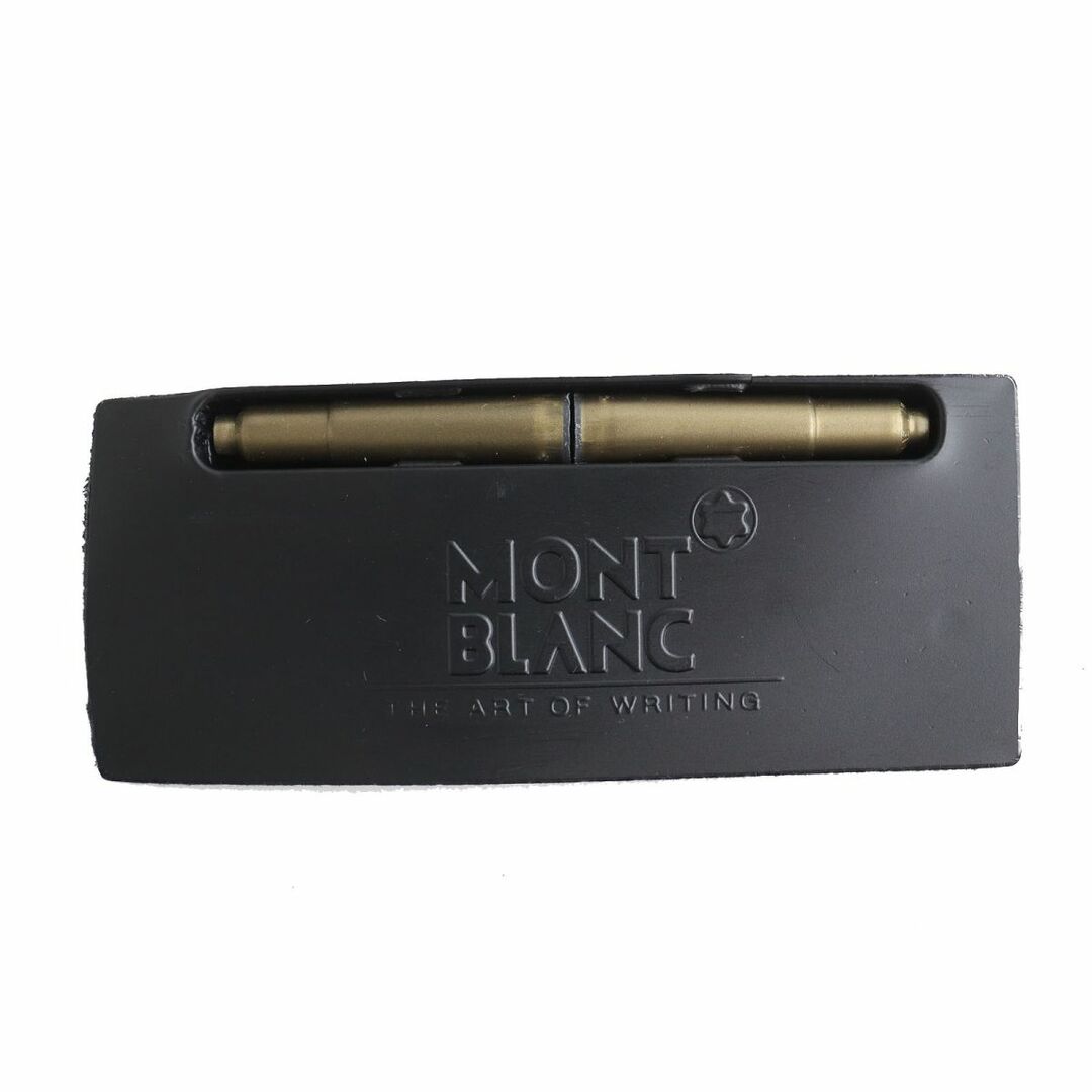 極美品□MONTBLANC/モンブラン マイスターシュテュック クラシック ペン先14K Fニブ 万年筆/ボールペン 二本セット 黒×金 ドイツ製 筆記OK