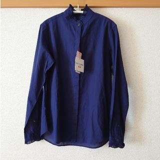 ユニクロ(UNIQLO)のユニクロ　イネスコラボ　コットンフリルシャツ(シャツ/ブラウス(長袖/七分))