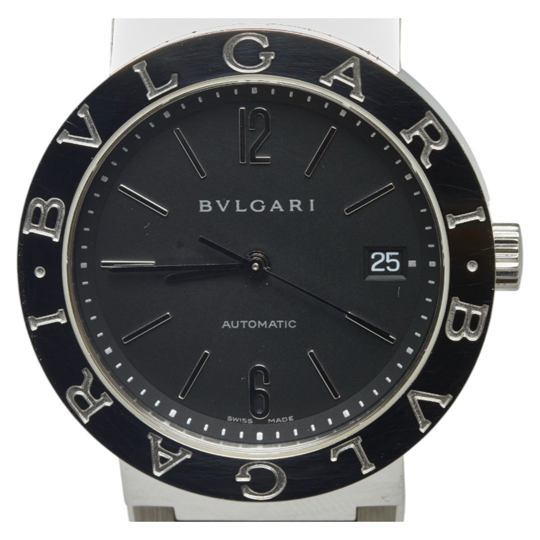 【113266】BVLGARI ブルガリ  BB38SS ブルガリブルガリ ブラックダイヤル SS 自動巻き 保証書 当店オリジナルボックス 腕時計 時計 WATCH メンズ 男性 男 紳士