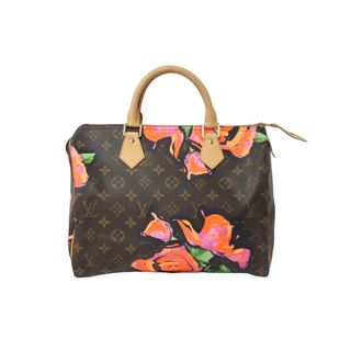 ルイヴィトン(LOUIS VUITTON)の極美品 LOUIS VUITTON ルイ ヴィトン ハンドバッグ M48610 スピーディ30 モノグラムローズ 薔薇 コーティングキャンバス 中古 56508(ハンドバッグ)