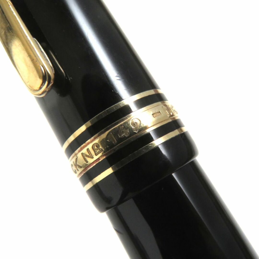 MONTBLANC(モンブラン)の良品▼MONTBLANC モンブラン マイスターシュテュック No.149 ホワイトスター ペン先14K 万年筆 ブラック×ゴールド EFニブ ドイツ製 インテリア/住まい/日用品の文房具(ペン/マーカー)の商品写真