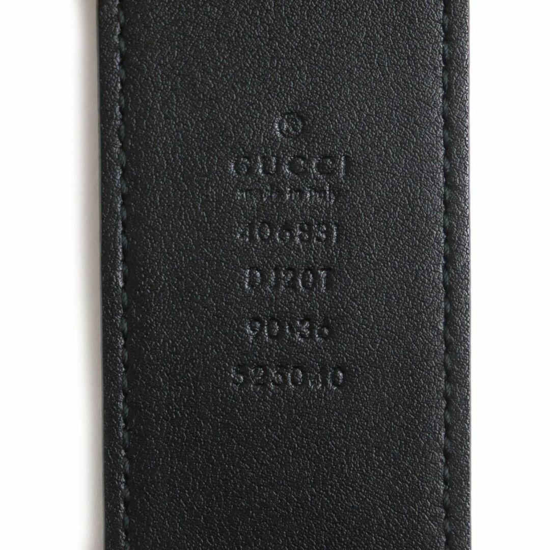 極美品　箱　保存袋付き　グッチ　三つ折り財布　ggマーモント　革　ゴールド　黒