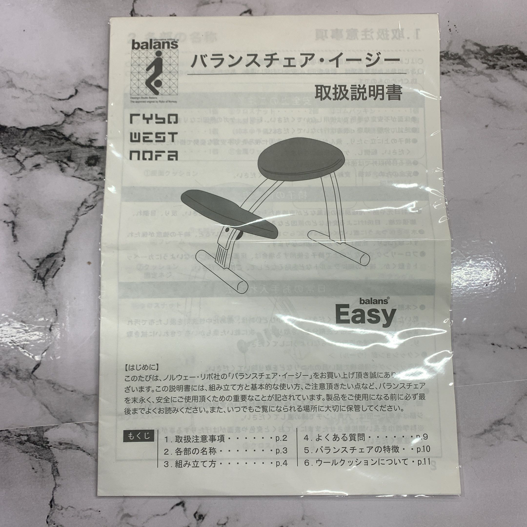 【美品】Rybo Balans Easy  バランスチェアイージー 姿勢矯正椅子 インテリア/住まい/日用品の椅子/チェア(デスクチェア)の商品写真