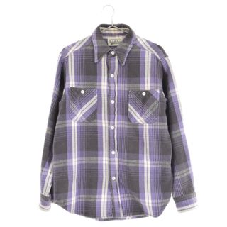 ワコマリア(WACKO MARIA)のWACKO MARIA ワコマリア 19AW FLANNEL CHECK REGULAR COLLAR SHIRT フランネル チェック レギュラーカラー 長袖シャツ パープル 19FW-WMS-RC01(シャツ)