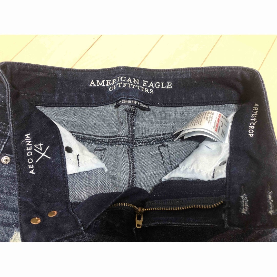 American Eagle(アメリカンイーグル)の【美品】アメリカンイーグル❤︎ダメージデニム レディースのパンツ(デニム/ジーンズ)の商品写真