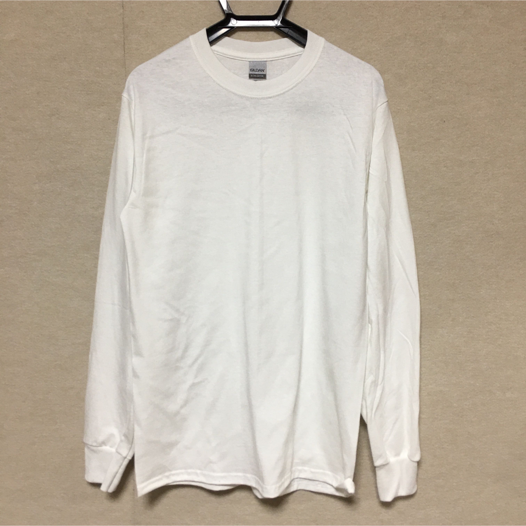 GILDAN(ギルタン)の新品 GILDAN ギルダン 長袖ロンT ホワイト 白 S メンズのトップス(Tシャツ/カットソー(七分/長袖))の商品写真