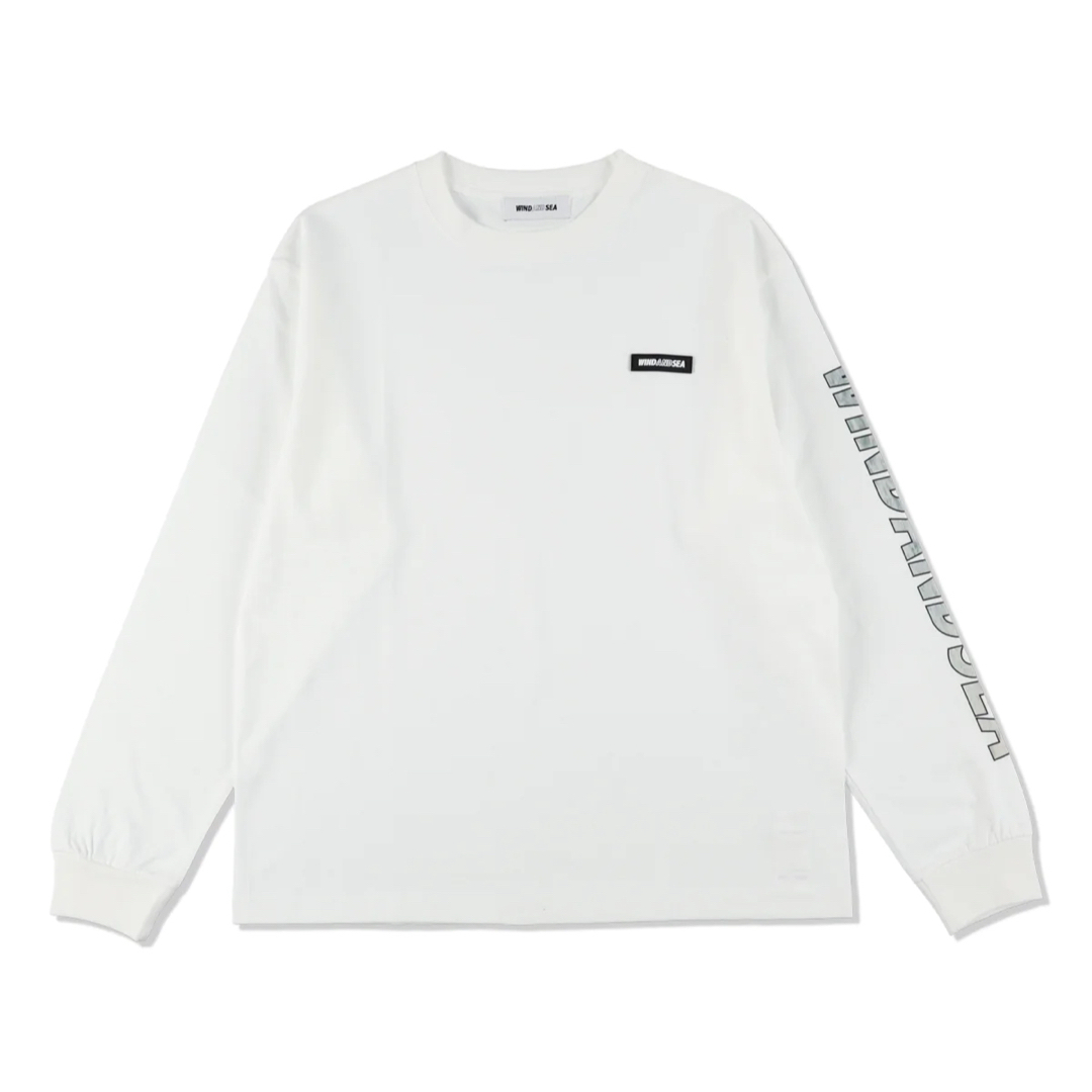 WIND AND SEA  L/S TEE / WHITE_NAVY  M