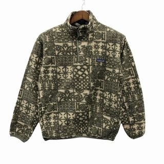 パタゴニア(patagonia)のUSA製 patagonia パタゴニア プルオーバー フリースジャケット 防寒  アウトドア グレー (メンズ S) 中古 古着 O9688(その他)