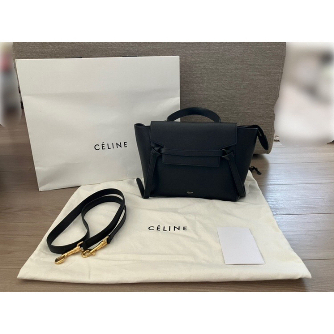 celine(セリーヌ)のセリーヌ　CELINE  ベルトバッグ　マイクロ　micro　ブラック　黒 レディースのバッグ(ショルダーバッグ)の商品写真