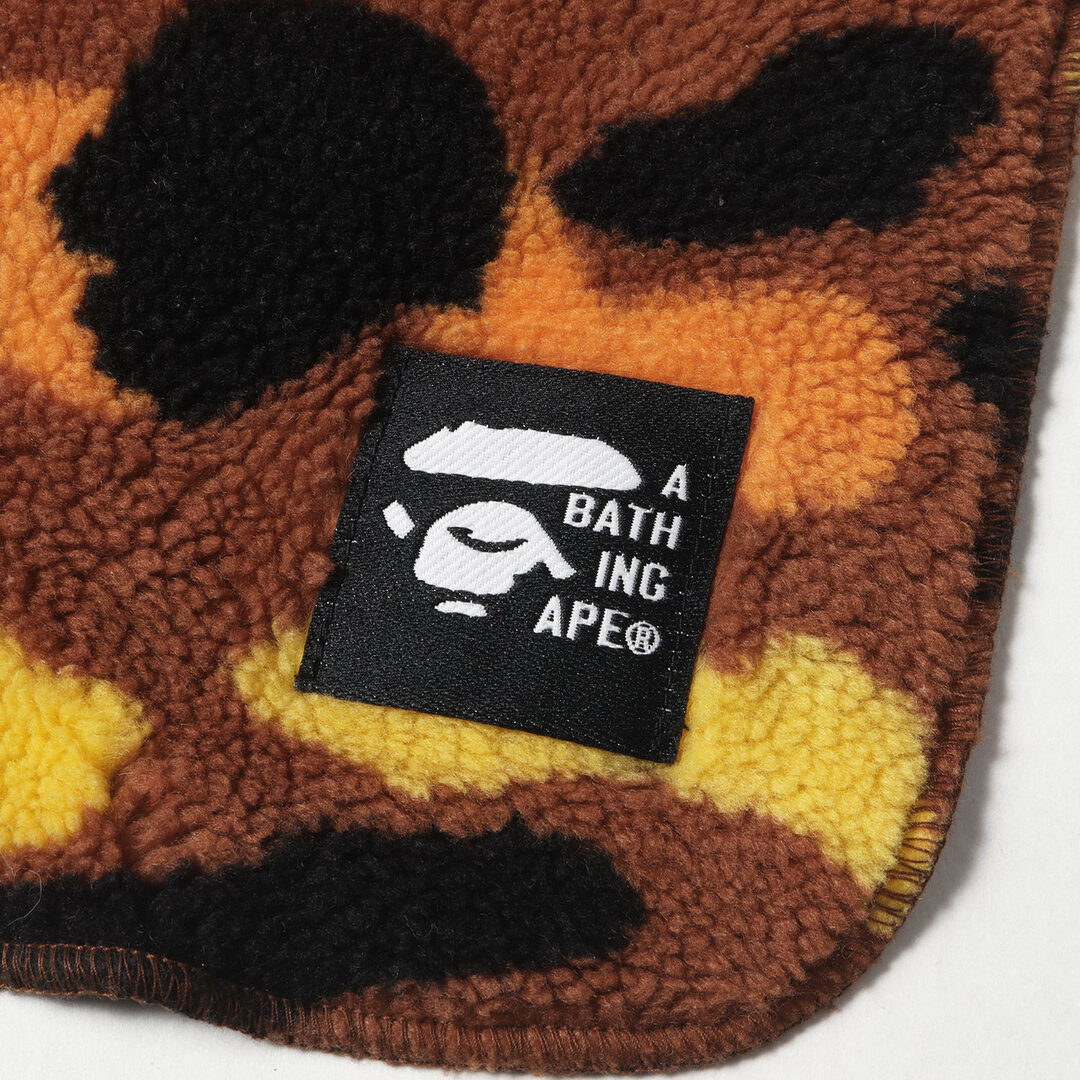 A BATHING APE ア ベイシング エイプ 00s 猿迷彩 フリース マフラー オレンジカモ 00年代 ストリート ブランド  アーカイブ【メンズ】【中古】【美品】