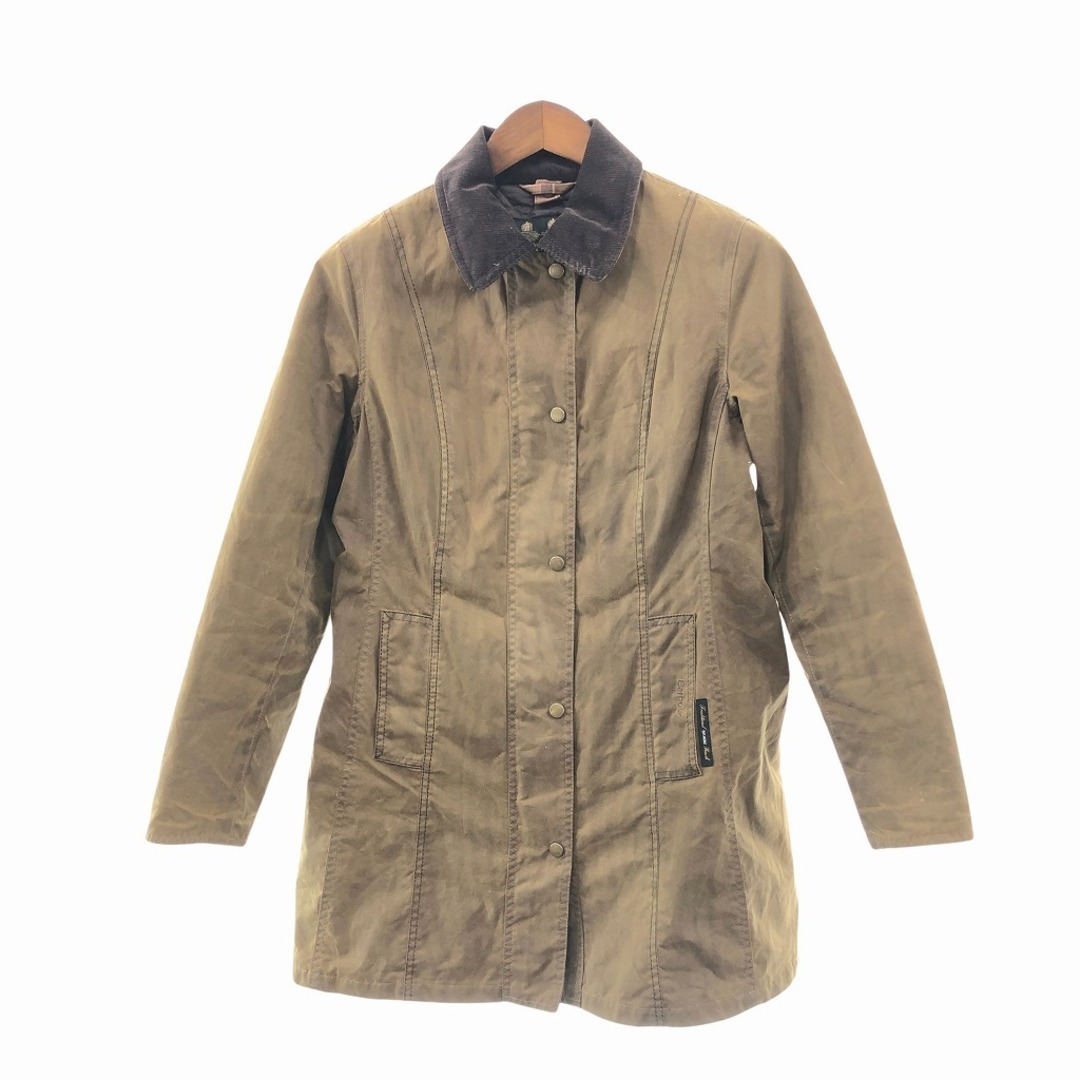 Barbour(バーブァー)のBarbour バブアー オイルドジャケット 防寒  防風  ユーロ  ヨーロッパ古着 グリーン (レディース 8) 中古 古着 O9726 レディースのジャケット/アウター(その他)の商品写真