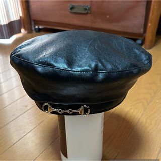 アズールバイマウジー(AZUL by moussy)のAZUL BY MOUSSY フェイクレザー　ベレー帽(ハンチング/ベレー帽)