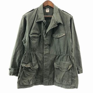 60年代 フランス軍実物 M‐47 フィールドジャケット 後期型 ミリタリー ユーロ ヨーロッパ古着 (メンズ L) O9730(ミリタリージャケット)
