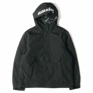 シュプリーム(Supreme)のSupreme シュプリーム ジャケット サイズ:M 17AW フードロゴハーフジップ プルオーバー ジャケット Hooded Logo Half Zip Pullover ブラック 黒 アウター ブルゾン コート【メンズ】【中古】【美品】(その他)