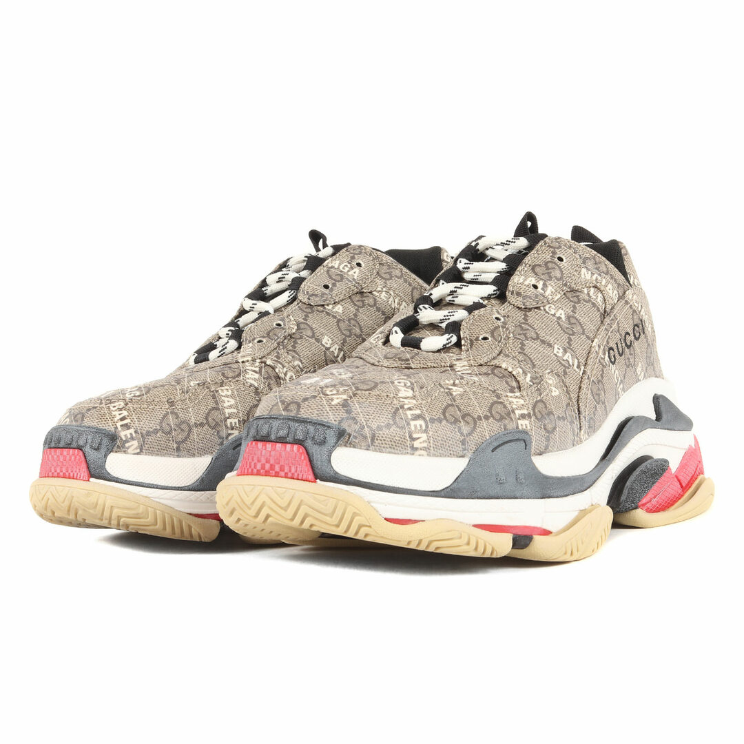 Gucci(グッチ)のGUCCI グッチ サイズ:27.0cm 21AW BALENCIAGA バレンシアガ ハッカープロジェクト トリプルエス トレーナー The Hacker Project Triple S TRAINERS 681066 ダッド スニーカー ベージュ US8 コラボ シューズ 靴【メンズ】【中古】 メンズの靴/シューズ(スニーカー)の商品写真