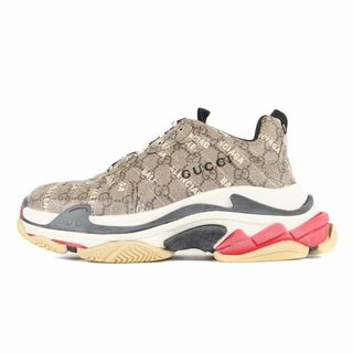 グッチ(Gucci)のGUCCI グッチ サイズ:27.0cm 21AW BALENCIAGA バレンシアガ ハッカープロジェクト トリプルエス トレーナー The Hacker Project Triple S TRAINERS 681066 ダッド スニーカー ベージュ US8 コラボ シューズ 靴【メンズ】【中古】(スニーカー)