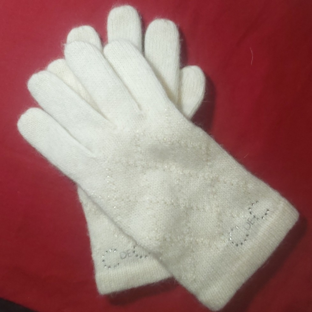 ニット手袋　レディース　白 レディースのファッション小物(手袋)の商品写真