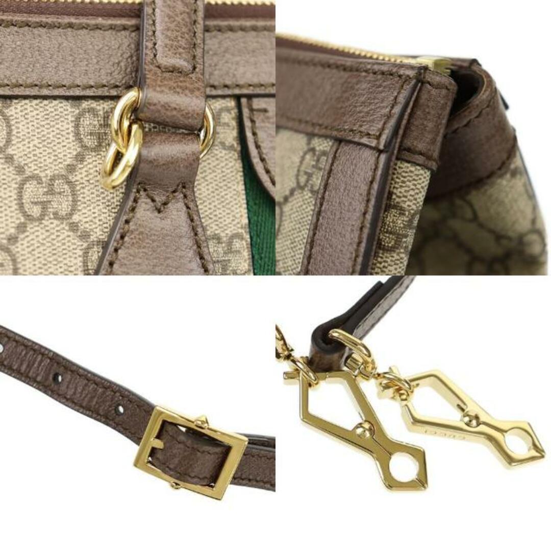 Gucci(グッチ)のグッチ 2WAY トートバッグ オフィディア GGミディアム 524537 中古 GGスプリーム ベージュ GUCCI 【中古】 ｜ ウェブリボン 2WAY ショルダー ブラウン 手提げ 鞄 カバン バック レディース ブランド ファッション Aランク レディースのバッグ(トートバッグ)の商品写真