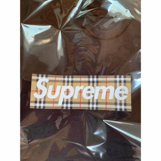 Supreme - Supreme Burberry ボックスロゴ バーバリー 黒 パーカー Mの