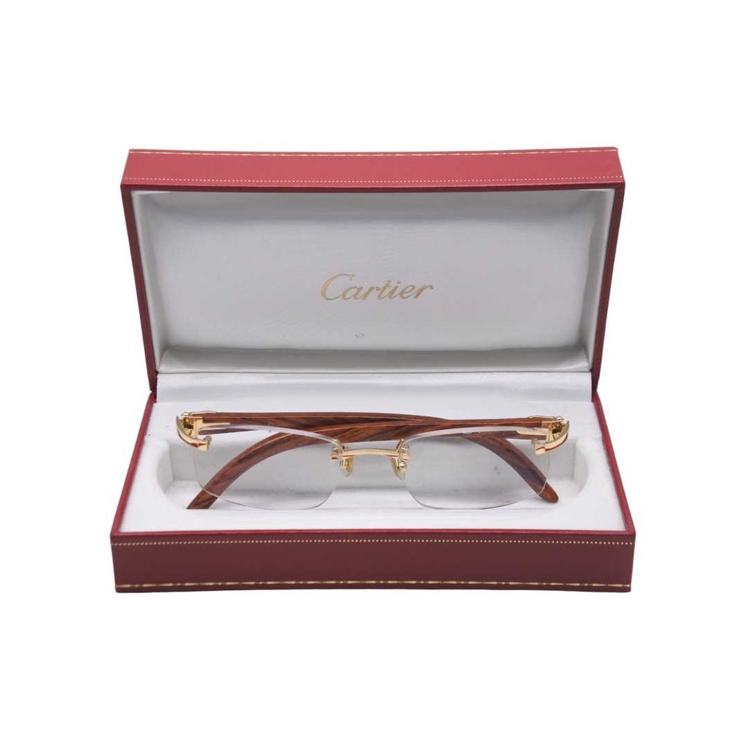Cartier リムレス　鼈甲柄　メガネ　アイウェア　カルティエサングラス/メガネ