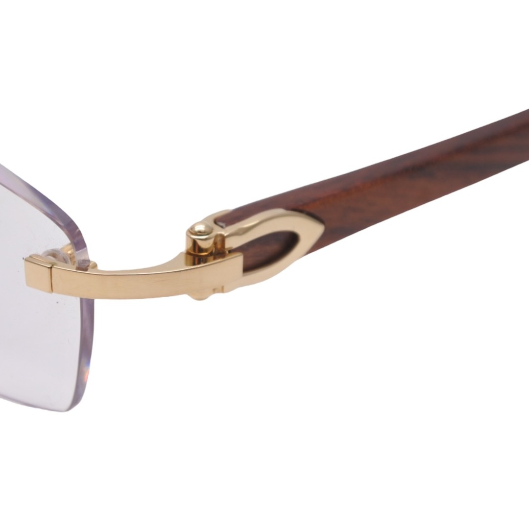 Cartier - 極美品 CARTIER カルティエ サングラス メガネ ウッド 度 Cartier - 極美品 CARTIER カルティエ サングラス メガネ ウッド 度