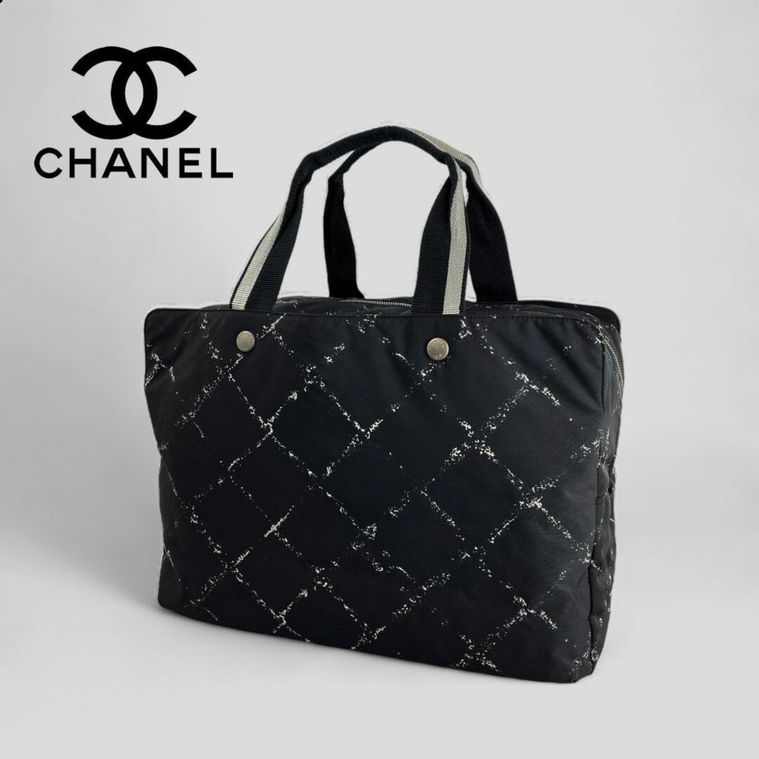 ■シャネル CHANEL■ 旧トラベルライン ボストンバッグ 1泊 ブラックのサムネイル