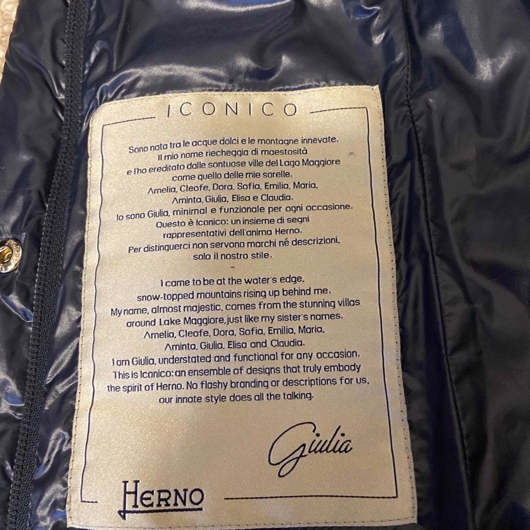 HERNO(ヘルノ)のヘルノ　ダウンベスト  ICONICO  ファスナー破損 レディースのジャケット/アウター(ダウンベスト)の商品写真
