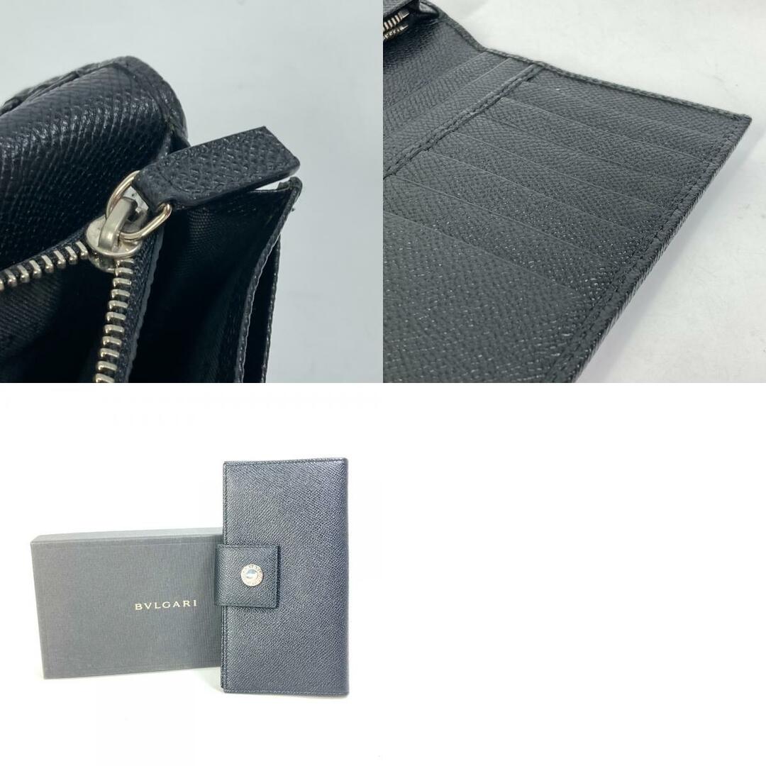 BVLGARI(ブルガリ)のブルガリ BVLGARI クラシコ ブルガリブルガリ ロングウォレット 二つ折り 長財布 レザー ブラック メンズのファッション小物(長財布)の商品写真