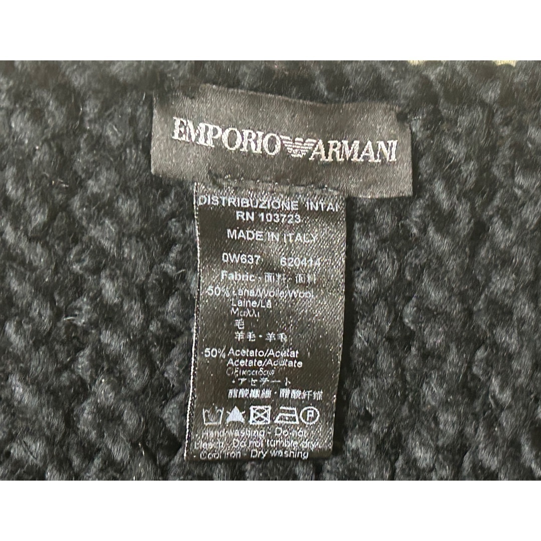 Emporio Armani(エンポリオアルマーニ)の【美品】 EMPORIO ARMANI アルマーニ ウール厚手マフラー ② メンズのファッション小物(マフラー)の商品写真