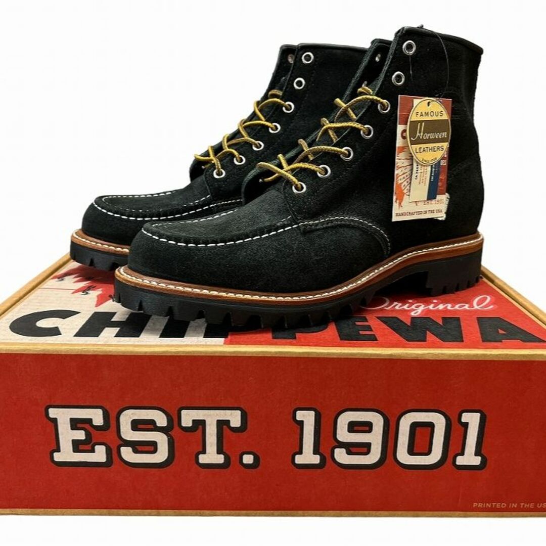 CHIPPEWA(チペワ)の新品 チペワ 1901M62 ホーウィン ラフアウト ラギッド ブーツ 9D① メンズの靴/シューズ(ブーツ)の商品写真