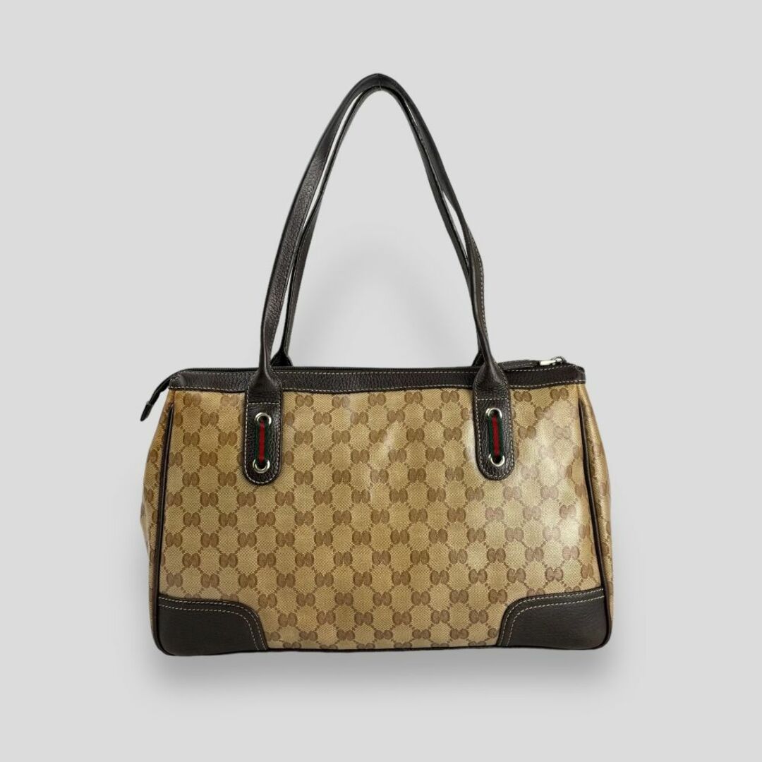 □GUCCI グッチ□ GGクリスタル シェリーライン ショルダーバッグ 肩掛け-