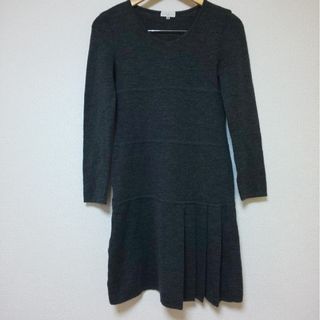 美品 バレンシアガ BALENCIAGA BLACK DRESS ワンピース ドレス ロングスリーブ Vネック トップス レディース 34(S相当) ブラック