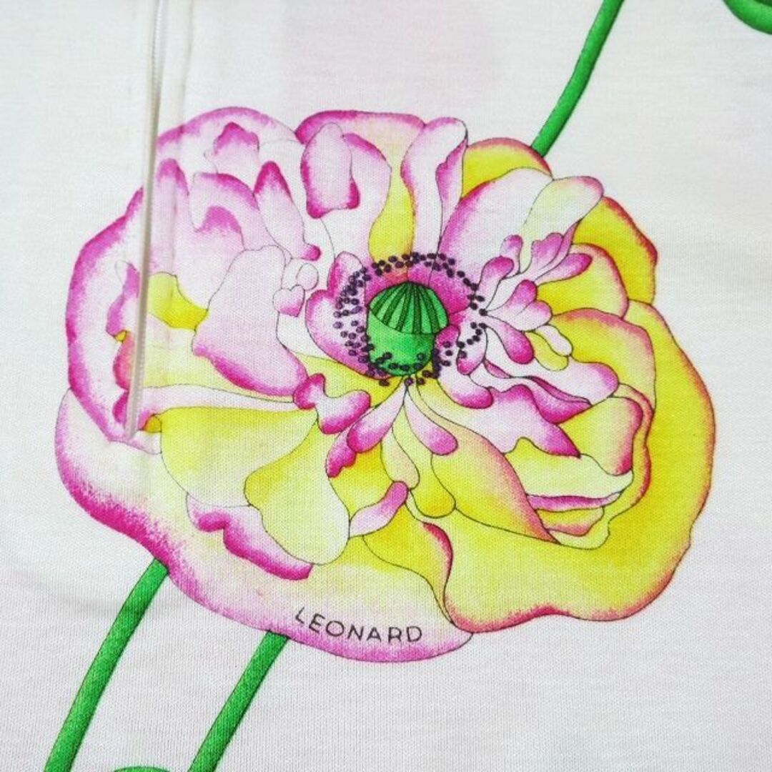 LEONARD - レオナール LEONARD 花柄 カットソー Tシャツ 半袖 フラワー