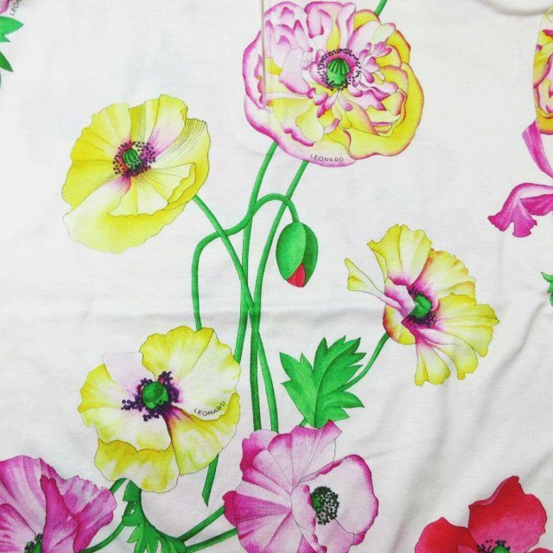 LEONARD - レオナール LEONARD 花柄 カットソー Tシャツ 半袖 フラワー